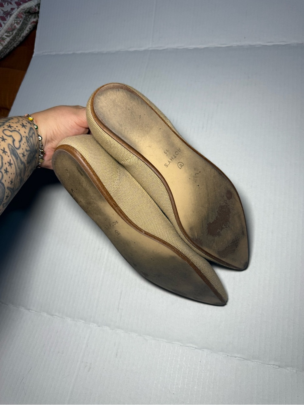 ROTHY'S Pointed Toe Flats in Camel - Picture 5 of 5